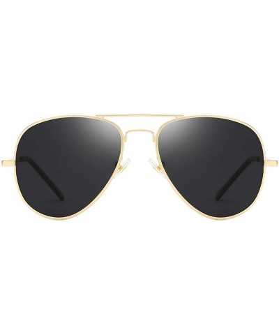 Oversized Sunglasses For Classic Aviator Unisex Polarized LK1743 - C7-gold/Gray - CF193YQS8Z9 $12.72