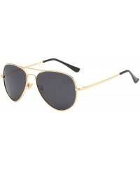 Oversized Sunglasses For Classic Aviator Unisex Polarized LK1743 - C7-gold/Gray - CF193YQS8Z9 $12.72