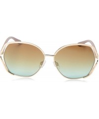 Square Women's R3287 Geometric Vented Metal Sunglasses with Rhinestone Temple - Enamel Arms & 100% UV Protection - 60 mm - C5...