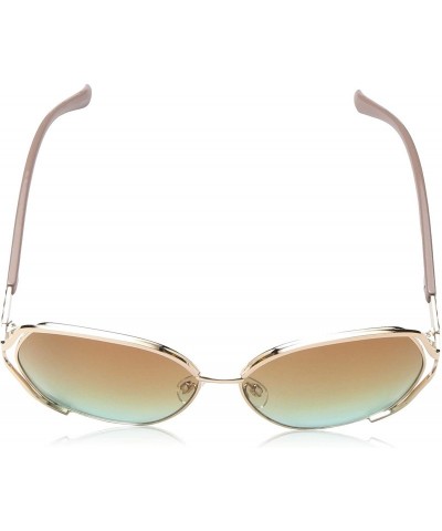 Square Women's R3287 Geometric Vented Metal Sunglasses with Rhinestone Temple - Enamel Arms & 100% UV Protection - 60 mm - C5...