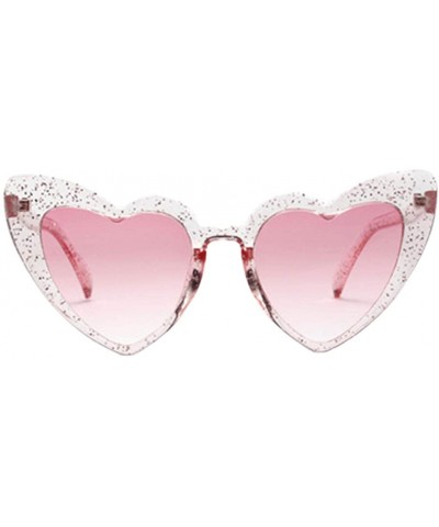 Oval 1pc Heart Sunglasses Fashion Love Heart Heart Sunglasses Love Heart Fashion Eyewear for Women Lady Adult(Pink) - C6196LW...