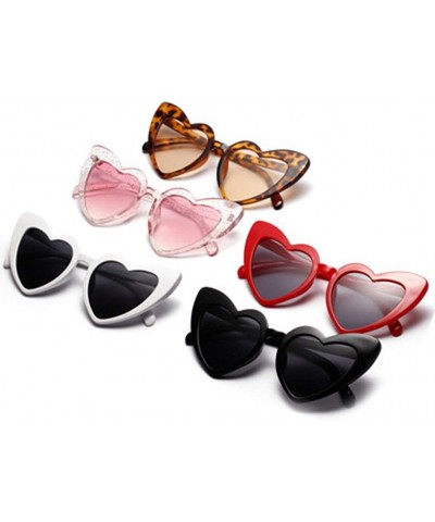 Oval 1pc Heart Sunglasses Fashion Love Heart Heart Sunglasses Love Heart Fashion Eyewear for Women Lady Adult(Pink) - C6196LW...