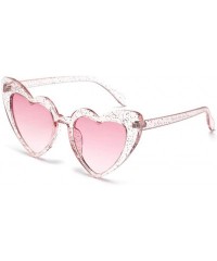 Oval 1pc Heart Sunglasses Fashion Love Heart Heart Sunglasses Love Heart Fashion Eyewear for Women Lady Adult(Pink) - C6196LW...