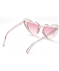 Oval 1pc Heart Sunglasses Fashion Love Heart Heart Sunglasses Love Heart Fashion Eyewear for Women Lady Adult(Pink) - C6196LW...