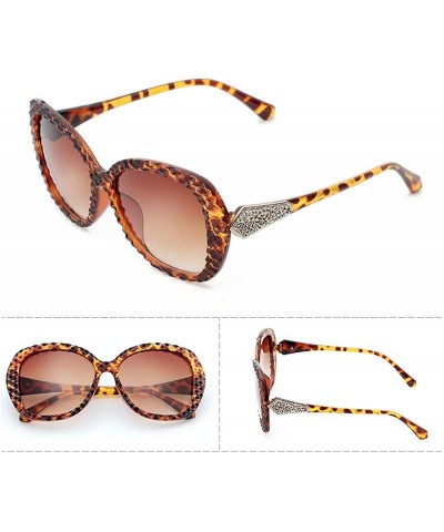 Sport Classic style Lattice Frame Sunglasses for Women Plate Resin UV 400 Protection Sunglasses - Leopard - CB18SZU2QAU $15.06
