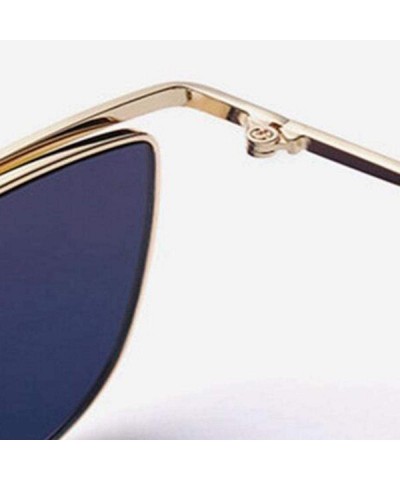 Oversized New Arrival 2019 Cateye Sunglasses Women Metal Vintage Luxury BlackGray - Goldpink - CN18Y4SIITU $9.02