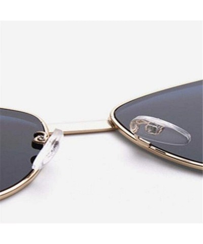 Oversized New Arrival 2019 Cateye Sunglasses Women Metal Vintage Luxury BlackGray - Goldpink - CN18Y4SIITU $9.02