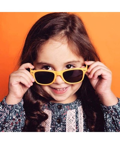 Square Bulk 12 Pack Neon Retro Sunglasses Unisex Adult Kids Party Favors Decor Glasses - Kids Mult - CW18RDXMX2D $34.85