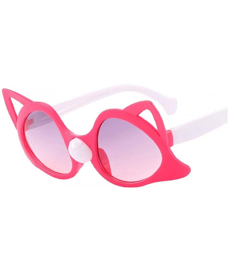 Shield Cute Cartoon Cat Kitty Design Children Vintage Eye Sunglasses Retro Eyewear Fashion Radiation Protection - CU196HH6HDU...