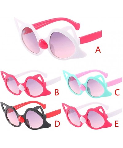 Shield Cute Cartoon Cat Kitty Design Children Vintage Eye Sunglasses Retro Eyewear Fashion Radiation Protection - CU196HH6HDU...