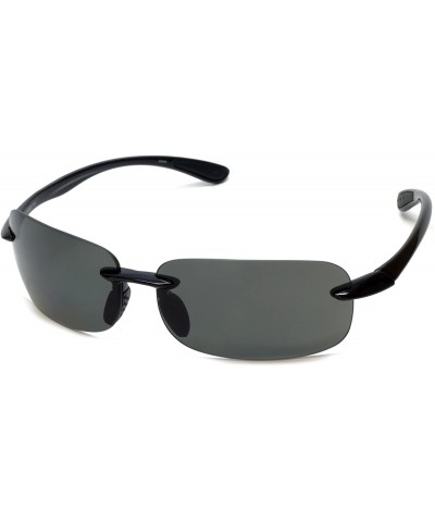 Rimless Makana Polarized Sunglasses - Black - CQ11IOUW5YJ $65.84