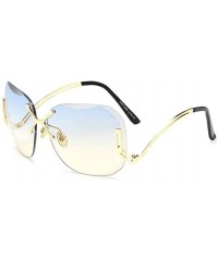 Rimless New Arrive Fashion Square Rimless Sunglasses Women Vintage Brand Designer Coating Sun Glasses UV400 - CG198O3X9HL $15.36