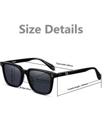 Sport Fashion Outdoor Polarized Sunglasses Square Vintage Frame Men and Women Fishing/Driving/Doing Sports - Black - C718I98C...