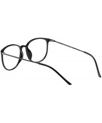 Round Unisex Fashion Myopia Glasses Equipped with Myopia Ultralight Radiation - Bright Black - C11978NDO7Z $25.66