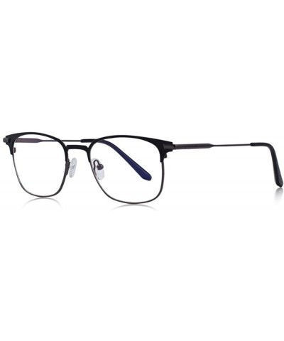 Aviator DESIGN Men Fashion Glasses Business Style Eyeglasses Frames S2085 C01 Black - C03 Gray - CM18YQTOCM6 $29.36
