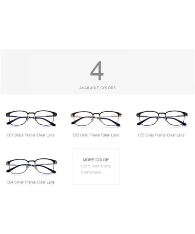 Aviator DESIGN Men Fashion Glasses Business Style Eyeglasses Frames S2085 C01 Black - C03 Gray - CM18YQTOCM6 $14.11
