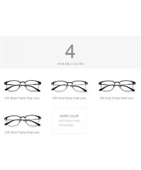 Aviator DESIGN Men Fashion Glasses Business Style Eyeglasses Frames S2085 C01 Black - C03 Gray - CM18YQTOCM6 $14.11