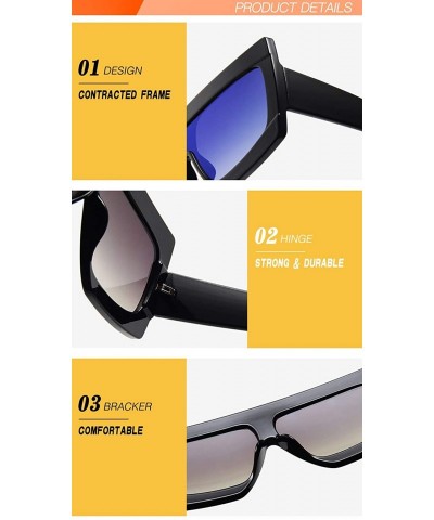 Shield Oversize Sunglasses Glasses Vintage Gradient - C2 - C5197ZGRSQR $12.99