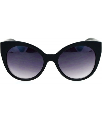 Butterfly Sunglasses Womens Round Butterfly Frame Glitter Sides UV 400 - Black - CK1848K75DM $9.63