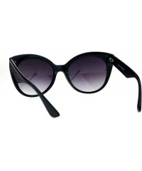 Butterfly Sunglasses Womens Round Butterfly Frame Glitter Sides UV 400 - Black - CK1848K75DM $9.63