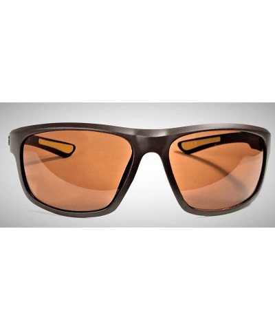 Wrap Big Head Sunglasses- Big Easy - Matte Brown/ Brown - C0193WW2ZUW $35.09