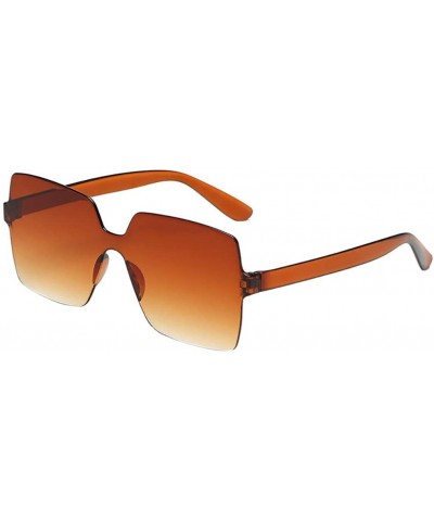 Rimless Sunglasses Oversized Rimless Transparent - J - CP194YTMG46 $16.96