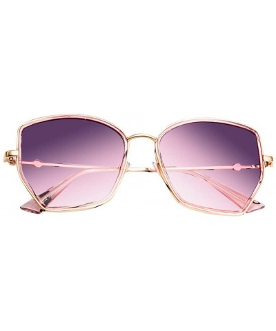 Oversized Oversized Sunglasses Irregular Accessory - Purple - CI199L6TLHN $17.12
