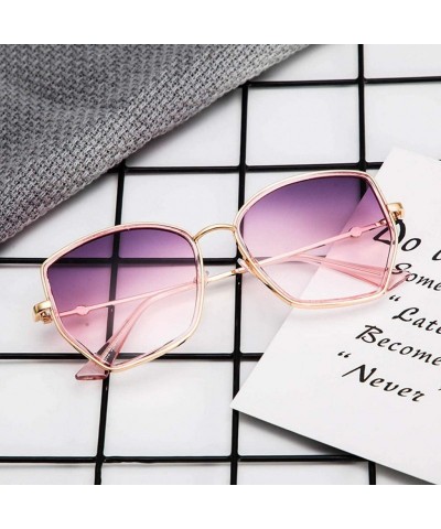 Oversized Oversized Sunglasses Irregular Accessory - Purple - CI199L6TLHN $8.22