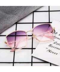 Oversized Oversized Sunglasses Irregular Accessory - Purple - CI199L6TLHN $8.22
