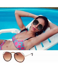 Oversized Women Rhinestones Sunglasses - Black - CG18G32RQK8 $9.92