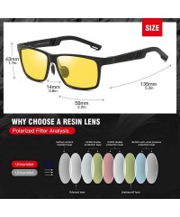 Sport Fashion Al-Mg Metal Frame Men's Style Anti Glare Night Vision Glasses for Men Driving 2217 - CX18AOX4QGO $19.64