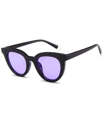 Oversized 2019 New Women Cat Eye Sunglasses Fashion Sexy UV400 Sun Glasses Gradient Bblue - Bpurple - CG18Y5UYGGK $18.26