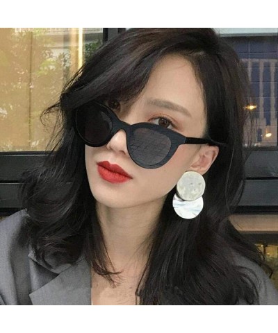 Oversized 2019 New Women Cat Eye Sunglasses Fashion Sexy UV400 Sun Glasses Gradient Bblue - Bpurple - CG18Y5UYGGK $7.45