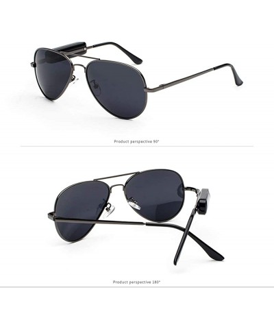 Aviator Bluetooth Wireless Sunglasses Headphone Polarized - 0217 grey Frame + Bluetooth C2 - CF18QZTYY59 $19.21