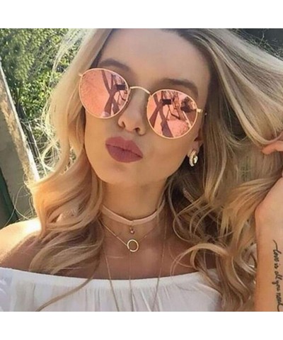 Round Fashion Colorful Round Sunglasses Women Luxury Metal Sunglasse Summer Outdoor UV400 Eyewear Zonnebril Dames - CX197A24O...