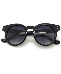 Round Classic Round Retro Sunglasses - Black - CC17YWG9LGR $18.25