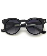 Round Classic Round Retro Sunglasses - Black - CC17YWG9LGR $9.00