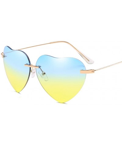 Cat Eye Women Heart Shape Beach Sunglasses Lovely Colorful Eyewear Cat-Eye Personality Girl Sunglasses - C8 - C418DU3QTWS $9.71