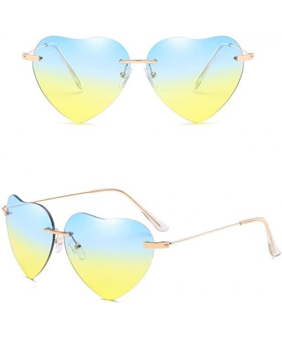 Cat Eye Women Heart Shape Beach Sunglasses Lovely Colorful Eyewear Cat-Eye Personality Girl Sunglasses - C8 - C418DU3QTWS $9.71