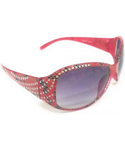 Rectangular Womens Eyewear Glasses Western Sunglasses - Snake Red - CR18W6Q63LM $23.25