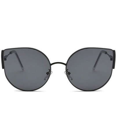 Round Vintage Sunglasses- Fashion Irregular Shape Glasses Retro Style Unisex - Black - CK18RGSNWDR $7.13