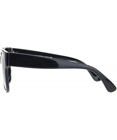 Square TAC Polarized Lens Sunglasses Womens Chic Classy Square Shades UV 400 - Black (Black) - CW1963SCHRS $16.30