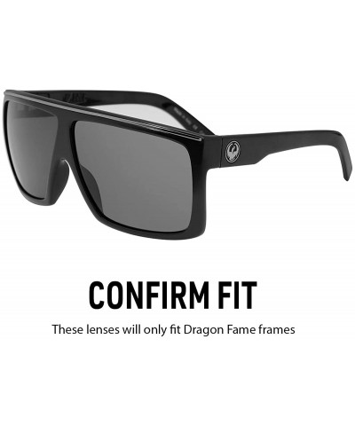 Sport Polarized Replacement Lenses for Dragon Fame Sunglasses - Multiple Options - Silver Chrome Mirror - CJ120X6T78X $60.39