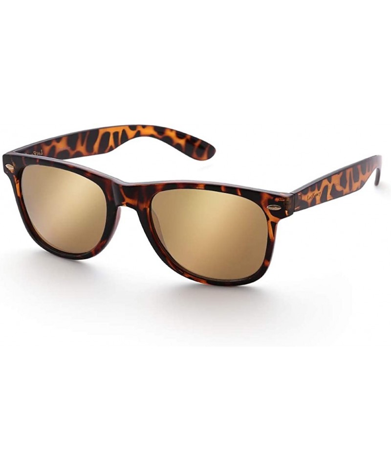 Aviator Vintage Sunglasses Mirrored Protection Lightweight - Gold Mirrored - CK123L8KKKJ $19.10
