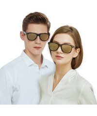 Aviator Vintage Sunglasses Mirrored Protection Lightweight - Gold Mirrored - CK123L8KKKJ $19.10