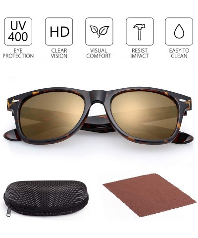 Aviator Vintage Sunglasses Mirrored Protection Lightweight - Gold Mirrored - CK123L8KKKJ $10.07