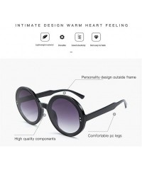 Oversized Trendy Oversized Round Sunglasses for Women Big Frame Eyewear UV Protection - C5 - CQ190ODT6GT $12.02