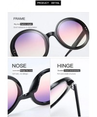 Oversized Trendy Oversized Round Sunglasses for Women Big Frame Eyewear UV Protection - C5 - CQ190ODT6GT $12.02