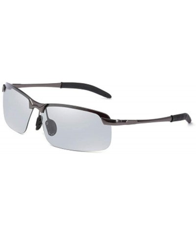Square Sports driving fashion polarized sunglasses square men's polarized sunglasses discolored sunglasses - CA190MS4NZ5 $66.25