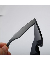 Oversized Women Fashion Heart-Shaped Shades Sunglasses Integrated UV Candy Colored Glasses - Black - C918D2KH5OS $7.72